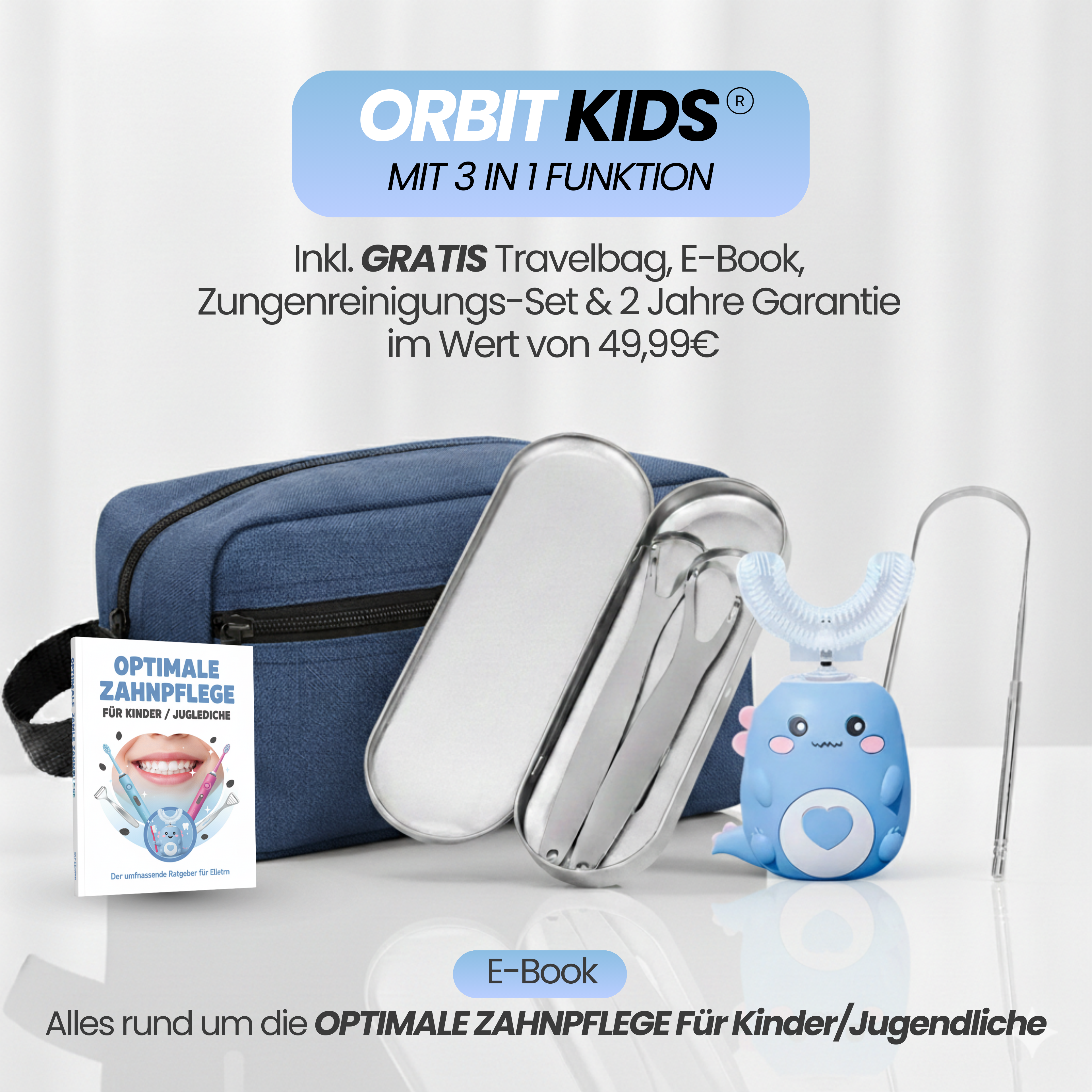 ORBIT BRUSH® - 360° Zahnbürste für saubere Zähne – auch wenn du nicht perfekt putzt.