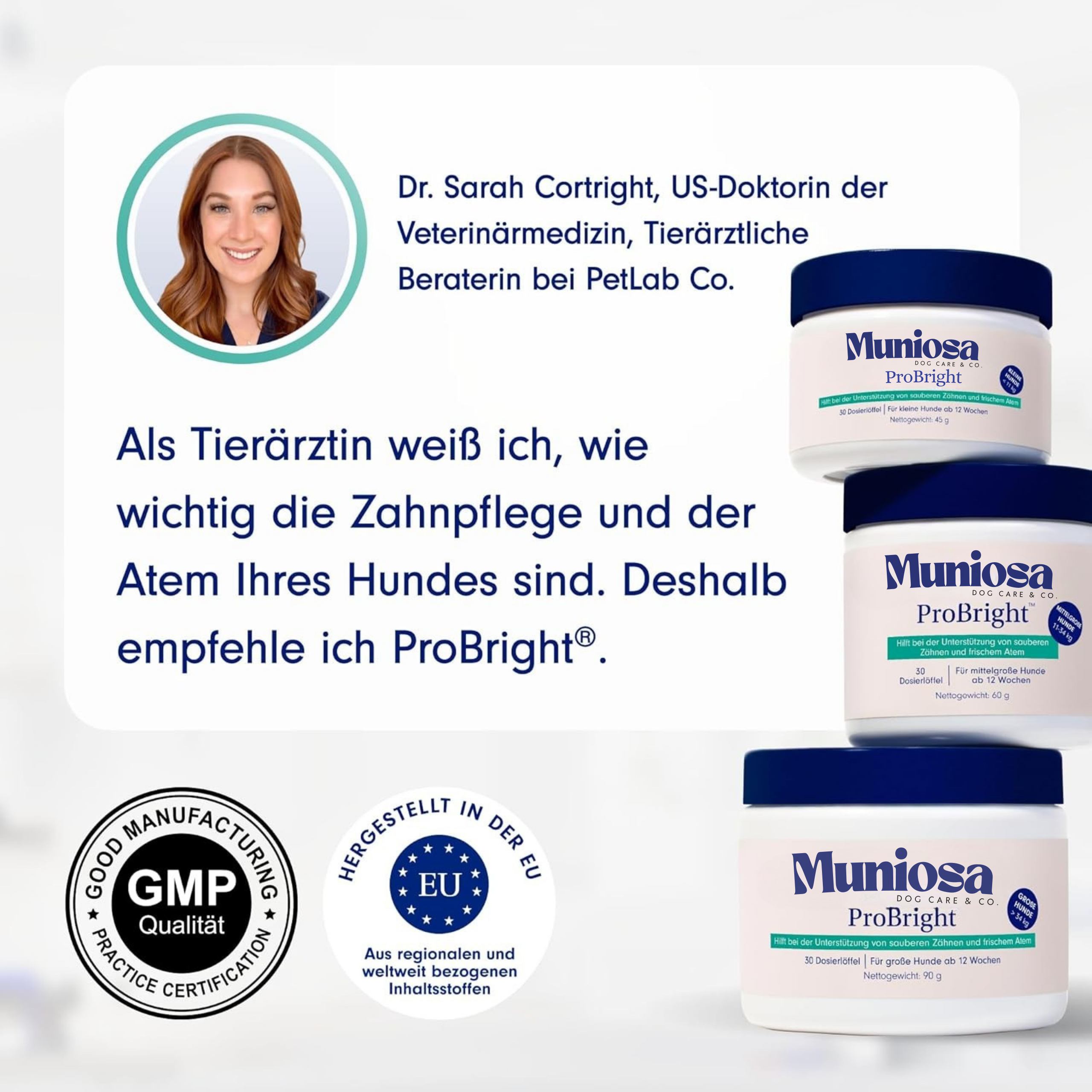 ProBright® - leckeres tägliches Zahnpulver für Hunde gegen Zahnstein & schlechten Atem