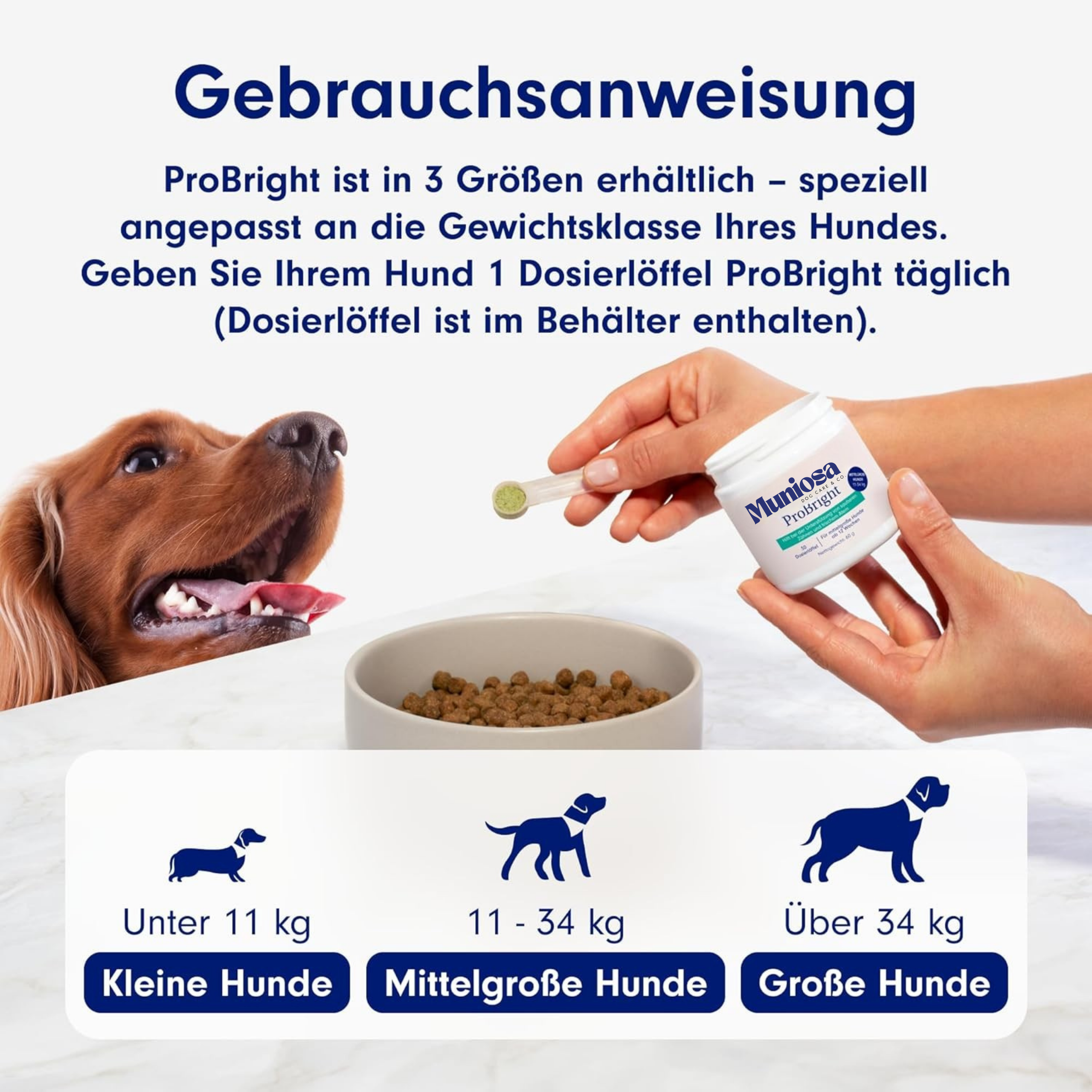 ProBright® - leckeres tägliches Zahnpulver für Hunde gegen Zahnstein & schlechten Atem
